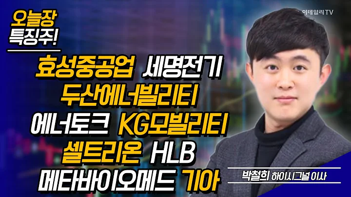 효성중공업,세명전기,두산에너빌리티,에너토크,KG모빌리티,기아,HLB,메타바이오메드  / 박철희 하이시그널 이사 [이데일리ON 라이브] | Market Now (20240710)