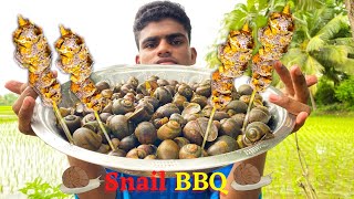 Cooking Snail BBQ Recipe in Tamil | healthy Snail bbq cooking  | yummy Snail grill bbq and Eating😬