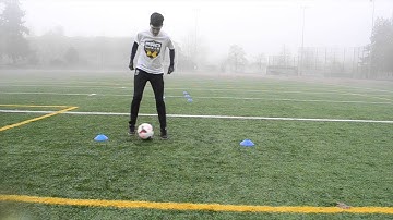 Zig Zag Exceleration Cone Dribble - Fwd dribble (right foot moves) + foundation- take-stop