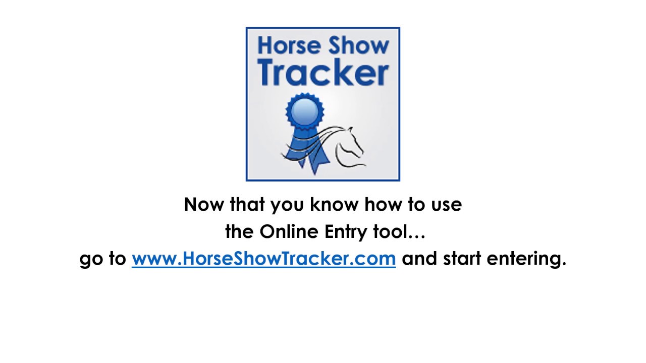 How to Enter Shows on Horse Show Tracker YouTube