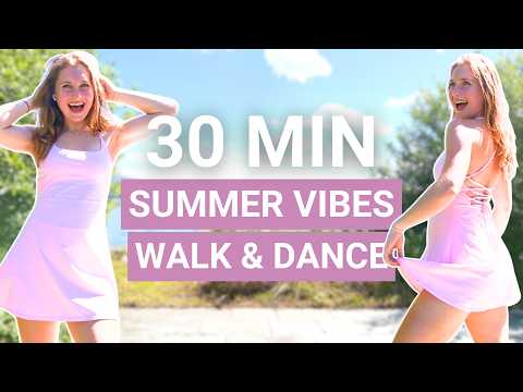 30 Min 3500 Steps Cardio — Summer walking dance workout at home, no jumping, full energy boost — indoor walking workout video
