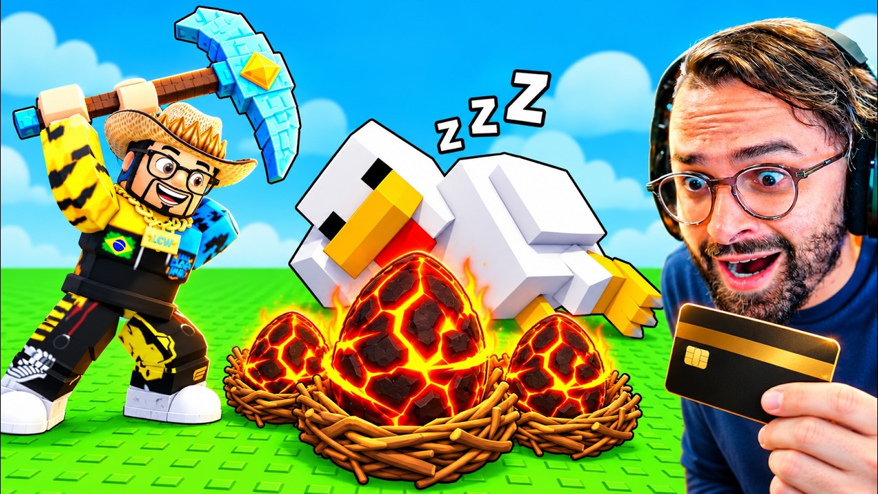 GASTEI ROBUX INFINITO ATÉ ZERAR O QUEBRE E ROUBE UM OVO!