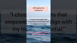 Affirmation for meditation shorts