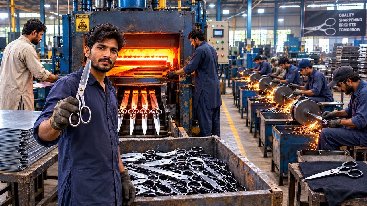 Amazing Scissors Manufacturing Process | From Raw Metal to Sharp Blades ...