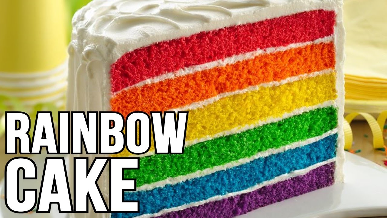 HOW TO MAKE A RAINBOW CAKE Cooking Trubble YouTube