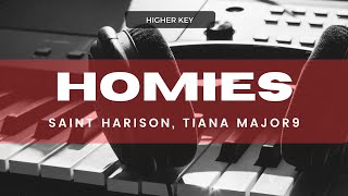 homies - Saint Harison, Tiana Major9 (Acoustic Karaoke) Higher Key