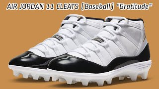 AIR JORDAN 11 CLEATS (Baseball) "Gratitude"