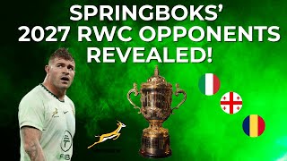 Who The Springboks Will Face At The 2027 Rugby World Cup!