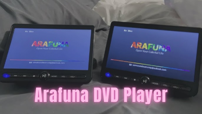 ARAFUNA 10.5 DUAL SCREEN DVD RECHARGEABLE PORTABLE CAR DVD PLAYERS HD1013B