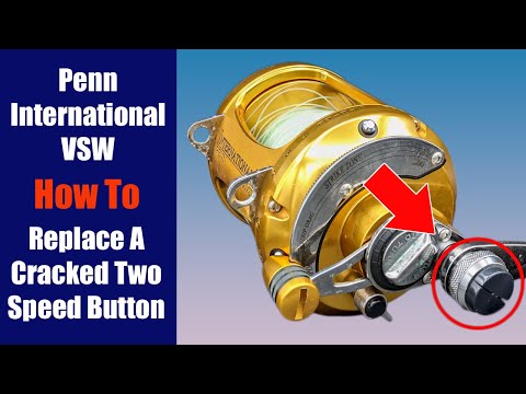 Cracked Two Speed Button | Penn International VSW | How To Replace -  Fishing Reel Repair