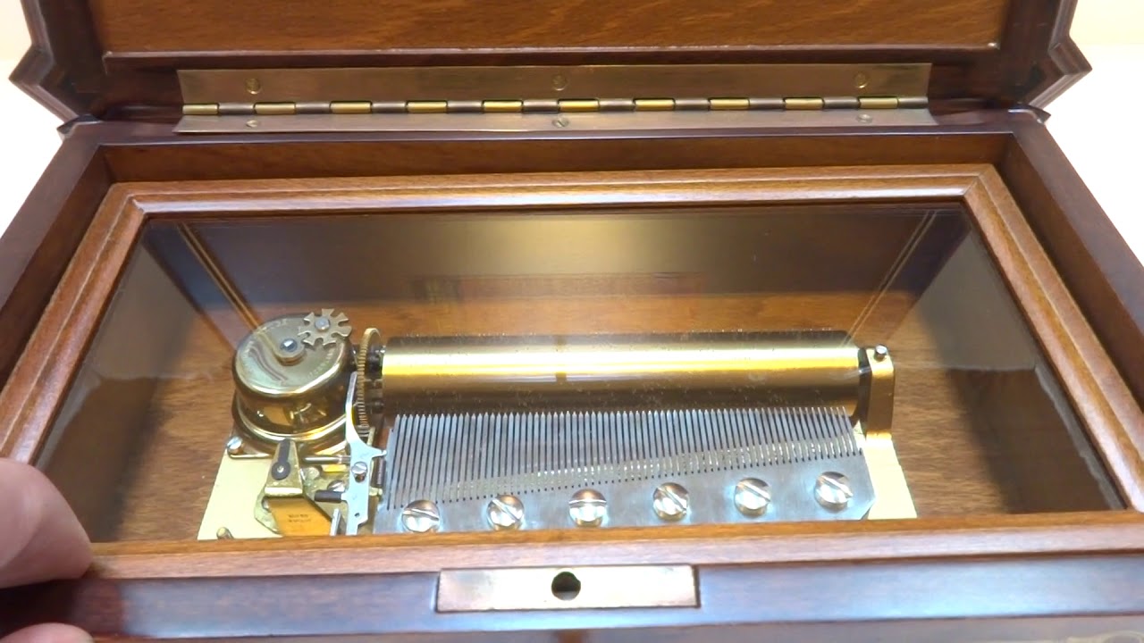 Vintage Reuge music box Claire de Lune YouTube