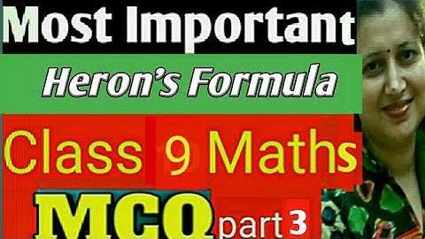 Most Important MCQ Class 9 Maths|Chapter-12 NCERT| Heron