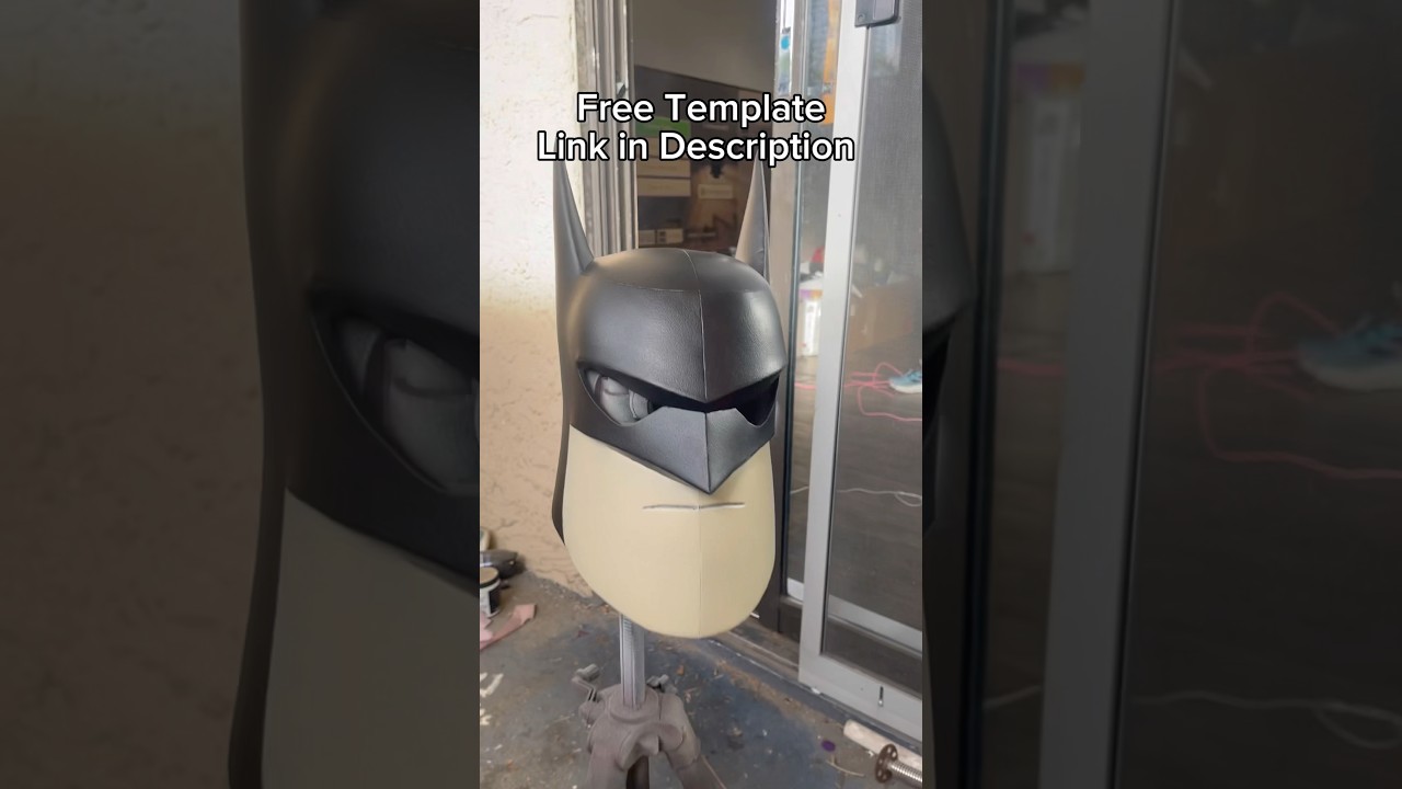 Batman Mask DIY | Free Template Click Here #cosplaydiy #cosplaytutorial #foamcrafts #cosplayart #diy