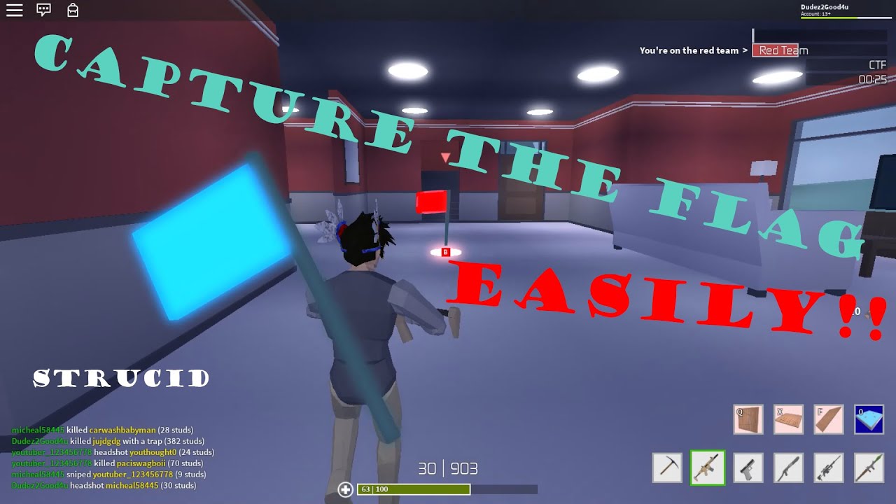 Capture The Flag Strucid Youtube - blue team vs red team capture the flag roblox