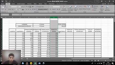 ejercicio de teoria de colas en excel