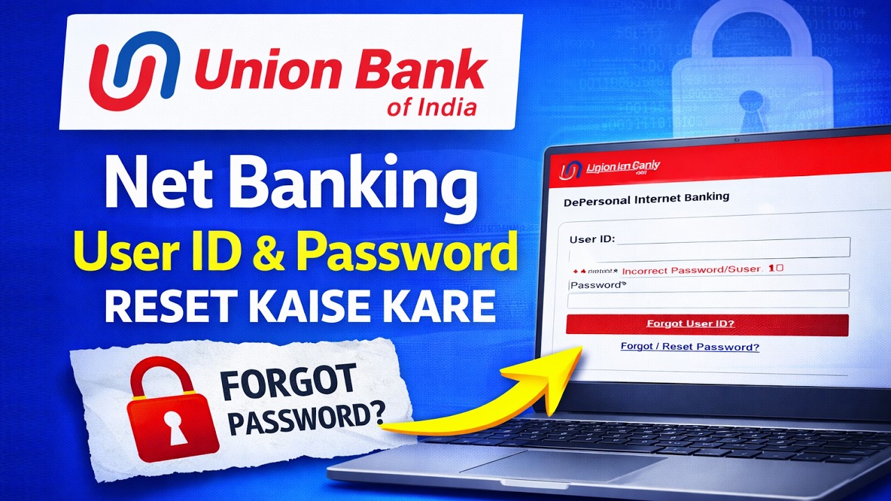 Union Bank Net Banking Login Problem Fix | User ID & Password Reset ...