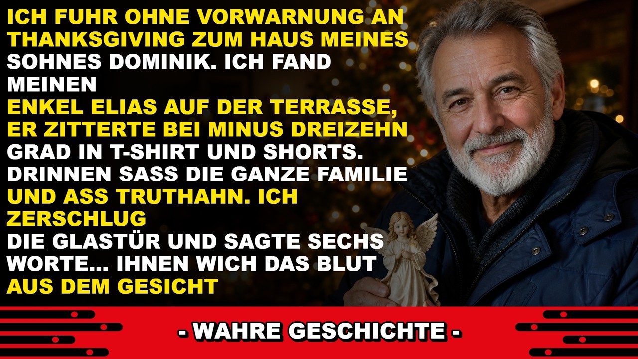 Ich brach an Thanksgiving die Glastür meines Sohnes mit einer Steinstatue ein und sagte ihm sechs Worte, die ihm das Blut aus dem Gesicht trieben. Meine Tochter-in-law schrie: „Wir haben ihn nur...