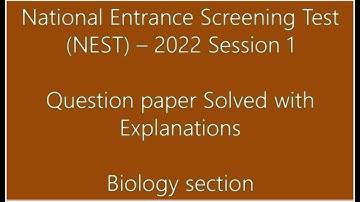 NEST 2022 Session 1 question paper/IIT JAM/CUCET/NEET