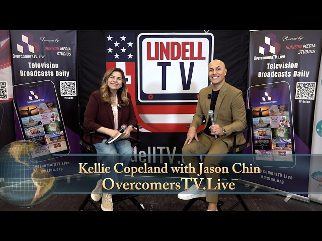 Kellie Copeland and Jason Chin at NRB 2026 - Overcomers.TV | LindellTV