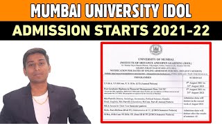 Mumbai University IDOL Admission Date Starts 2021-22 | Suraj Patel Education