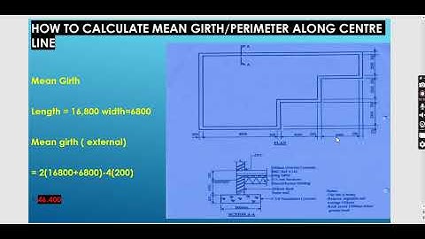 How To Calculate Mean Girth| Perimeter| Centreline| Substructure Works