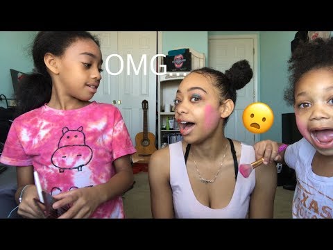 MY 3 & 7 YEAR OLD SISTERS DO MY MAKEUP... 😳