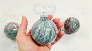 Acrylic Pour Christmas Ornaments 2020