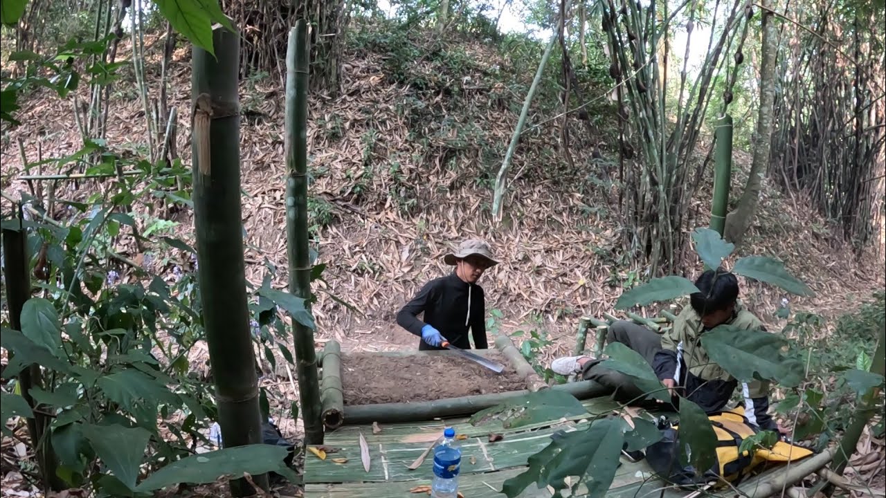 EP.494 กลับมาสร้างที่พักอีกครั้งในป่าไผ่ไว้ตอนรับน่าฝน