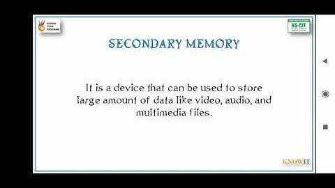 Secondary Memory | IT Skills | Sachin Sir | KYP Know-IT Center
