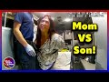 Drunk Karen Brawls with Son, Makes Him Cry, and Ends Up in Jail!