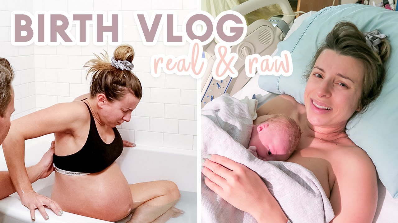 OUR NATURAL BIRTH VLOG  Raw  Real  Labour  Delivery of Our First Baby