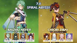 7.0 Spiral Abyss!! | Baizhu Nefer & Chiori Zibai | Genshin Impact screenshot 1