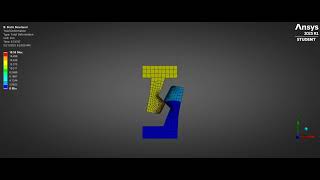 Animation of Ansys Non Linear Simulation of Snap Lock