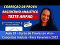 Teste anpad 2023  r analtico   aula 01   conceitos iniciais  curso provas ao vivo fevereiro 2023