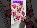 Satisfying Heart Pattern Coloring 💖 | Aesthetic Valentine Art. #shorts #valentine