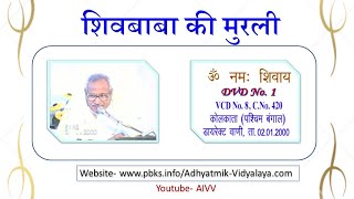 VCD 8 Kolkata Direct vani Dt.02.01.2000 शिवबाबा की मुरली Shivbaba Ki Murli @A1SPIRITUALUNIVERSITY