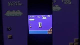 W D-1 Bullet Bill Chase All The Way To Flagpole with Luigi- Super Mario Bros 2 1986 "Lost Levels"
