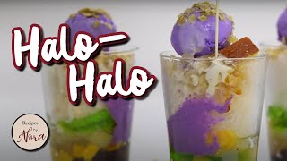 Halo Halo
Halo-Halo is an iced shaved dessert with layers of ube halaya, mixed fruits, beans, and jellies. It is then topped with crushed ice, milk, ice cream, pinipig, and leche flan. Customize with your favorites for a treat thats truly your own.
Equipment
Tall glasses or wide bowls
Long spoons
Ice shaver or crusher
Ingredients
½ cup ube halaya or purple yam jam (see note)
¼ cup sweetened saba bananas (see note)
¼ cup mango cubes (see note)
¼ cup sweetened red mung beans (see note)
¼ cup sago (see note)
¼ cup nata de coco (see note)
¼ cup green gulaman or gelatin (see note)
¼ cup red gulaman or gelatin (see note)
8 cups crushed ice (see note)
1 cup evaporated milk (see note)
4 scoops ice cream (see note)
¼ cup leche flan (see note)
¼ cup pinipig (see note)
Sugar (optional)
Instructions
1. Prepare your ingredients, cutting them into small and uniform pieces. In a tall glass or wide bowl, start layering your ingredients.
2. Add a generous layer of shaved ice on top. If youre using a wide bowl, the shaved ice becomes the base of the Halo-Halo.
3. Next, add a scoop of ice cream, a portion of Leche Flan, and a sprinkle of toasted pinipig.
4. Drizzle some evaporated milk over the top. Sweeten with sugar as desired.
Notes
Ube Halaya (Purple Yam Jam): A sweet and creamy jam made from ube, adding an iconic purple color and distinct flavor.
Sweetened Fruits: There are saba bananas, jackfruit (langka), or pineapple cooked in syrup.
Fresh Fruits: Ataulfo mangoes, melon, and buko (young coconut) provide a refreshing touch.
Root Crops and Legumes: Sweetened red mung beans, kidney beans, or garbanzo beans add texture and protein. Boiled sweet potatoes, taro, or sweet corn offer hearty elements.
Sago and Jellies: These are nata de coco (coconut jelly) in syrup, colorful jelly cubes made with gelatin or gulaman (agar-agar), and sago or tapioca pearls cooked to package instructions.
Ice Cream or Sorbetes: Any flavor, with ube and mango being the most common choices for a creamy and luscious addition.
Ice and Milk: Shaved or crushed ice; evaporated milk or condensed milk for creaminess.
Toasted Pinipig (Pounded Young Rice): Lightly toasted pinipig or cornflakes for a crunchy element.
Leche Flan (Caramel Flan): A special ingredient that adds an indulgent touch of creaminess and sweetness.
Grated Cheese: An uncommon, optional ingredient that adds a savory twist and richness.
Thanks for watching! Dont forget to 👍 LIKE, leave a 💬 COMMENT below, and ❤️ SUBSCRIBE to my channel! If you like it so much, please feel free to 🤝 SHARE this video too.
ℹ️ Recipes by Nora - Your source for delicious Filipino recipes
Hello! My name is Nora. Im here to share authentic Filipino recipes and foreign-inspired dishes beloved by Filipinos. Browse through recipes and learn how to recreate them with easy-to-find ingredients, detailed instructions with photos, and cooking videos.
#recipesbynora Halo Halo