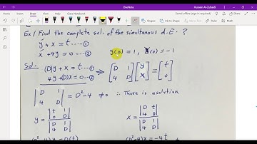 Simultaneous linear ordinary differential equations