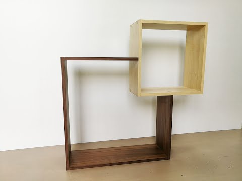 СОВРЕМЕННАЯ ПОЛКА ПОД КНИГИ - 2 КВАДРАТА - СБОРКА