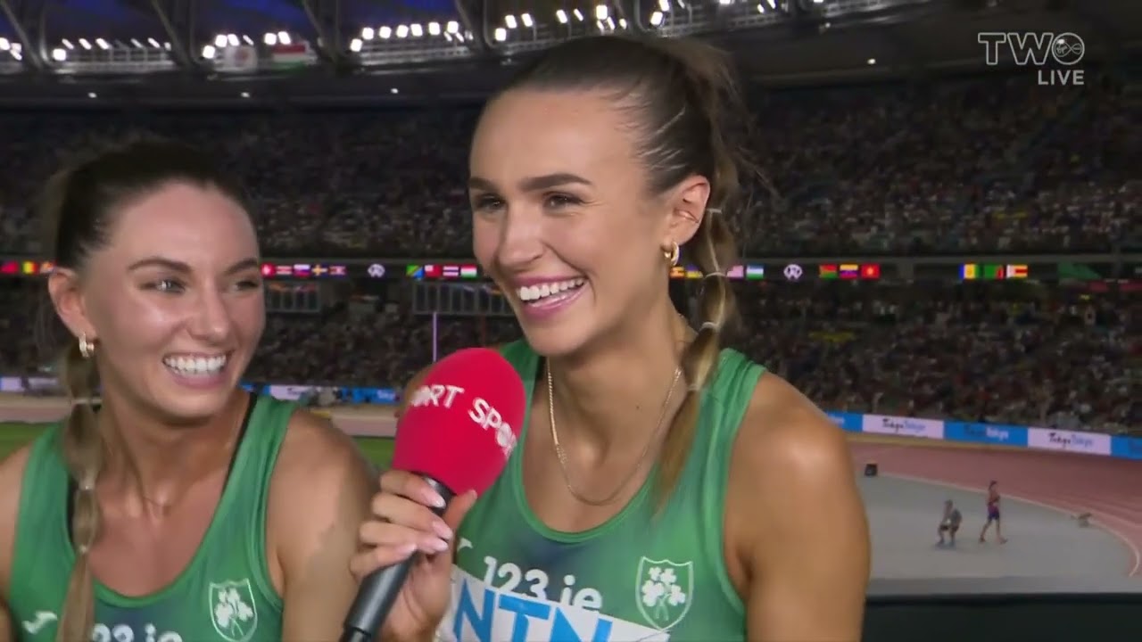 Irish team react to qualification for 4x400m final!