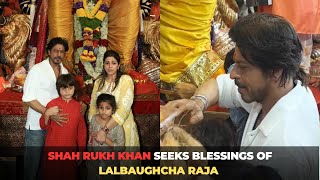 Shah Rukh Khan and AbRam Seek Blessings Of Lalbaugcha Raja
