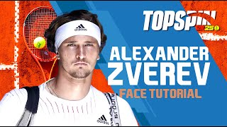 TOP SPIN 2K25 ALEXANDER ZVEREV FACE MY PLAYER Face Creation - MY CAREER - LOOKALIKE TENIS