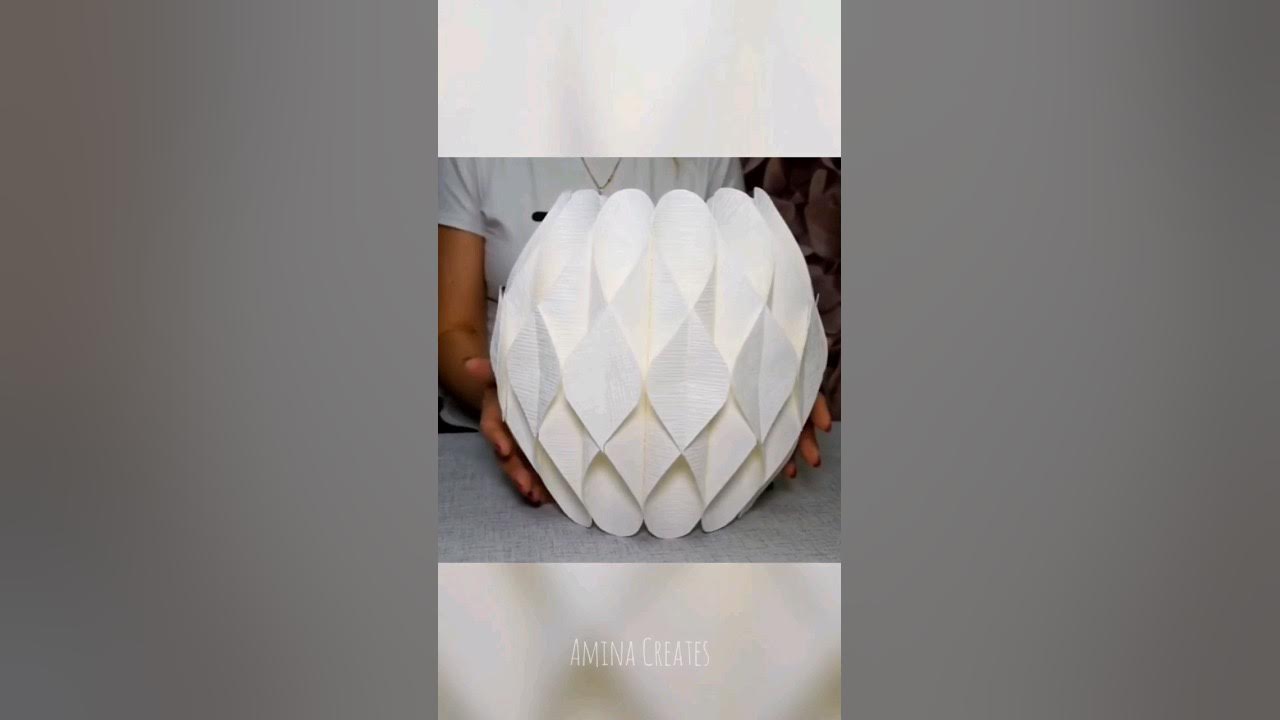 DIY paper lamp #shorts #craft #diy #origami #papercraft DIY paper lamp #shorts #craft #diy #origami #papercraft