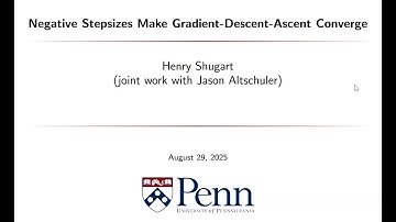 Negative Stepsizes Make Gradient-Descent-Ascent Converge by Henry Shugart