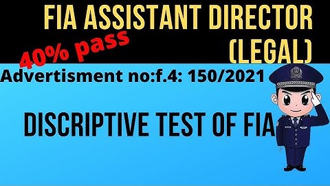fia (legal) written descriptive test #law|how assistant director (legal) Fia descriptive test comes?
