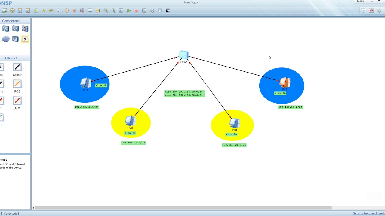Clase de configuración de Vlans en switches huawei YouTube