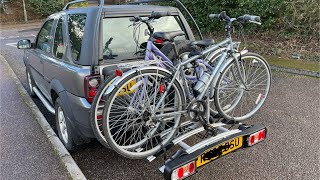 3 Bike Tow Bar Rack from Homcom,cheapest on eBay,fitting to the tow bar,very impressed,pt 2