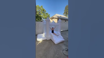 Toddler bounce house unboxing #toddlermom #momlife #toddlerbirthday #birthdayparty #bouncehouse #mom