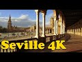 Walk around Seville Spain 4K 2019. Maestranza - Triana - Plaza de España.